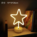Colorful led neon sign shapes bedroom night light by Decorbites