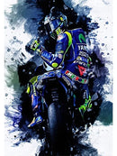 GobekUsa Valentino Rossi Motorcycle Racing Canvas Wall Art