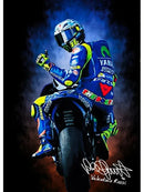 GobekUsa Valentino Rossi Motorcycle Racing Canvas Wall Art