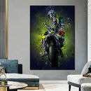 GobekUsa Valentino Rossi Motorcycle Racing Canvas Wall Art