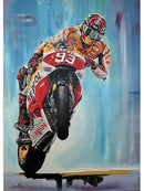 GobekUsa Valentino Rossi Motorcycle Racing Canvas Wall Art