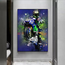 GobekUsa Valentino Rossi Motorcycle Racing Canvas Wall Art