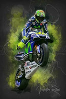 GobekUsa Valentino Rossi Motorcycle Racing Canvas Wall Art