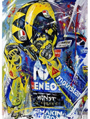 GobekUsa Valentino Rossi Motorcycle Racing Canvas Wall Art
