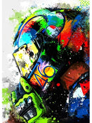 GobekUsa Valentino Rossi Motorcycle Racing Canvas Wall Art