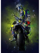 GobekUsa Valentino Rossi Motorcycle Racing Canvas Wall Art