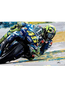 GobekUsa Valentino Rossi Motorcycle Racing Canvas Wall Art
