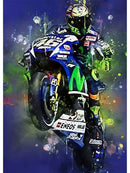 GobekUsa Valentino Rossi Motorcycle Racing Canvas Wall Art