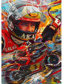 GobekUsa Valentino Rossi Motorcycle Racing Canvas Wall Art