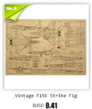 Vintage aircraft structural design poster blue & yellow bedroom art by Decorbites