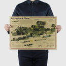 Vintage aircraft structural design poster blue & yellow bedroom art by Decorbites