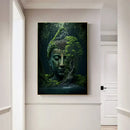 Vintage buddha green moss wall art poster living room canvas by Decorbites