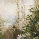 Vintage farmhouse landscape oil painting for living room wall art by Decorbites