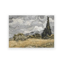 Vintage farmhouse landscape oil painting for living room wall art by Decorbites