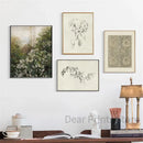 Vintage farmhouse landscape oil painting for living room wall art by Decorbites