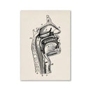 Vintage human anatomy foot skeleton canvas print bedroom wall art by Decorbites