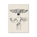 Vintage human anatomy stomach canvas print dining room wall art by Decorbites