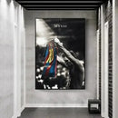Vintage lionel messi canvas print – living room football wall art