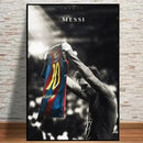 Vintage lionel messi canvas print – living room football wall art