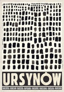 Vintage black & white szczecin poland city poster living room art by Decorbites