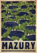 Vintage bieszczady hills city posters canvas living room art by Decorbites