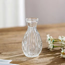 Vintage relief clear crystal glass vase living room hydroponic decanter by Decorbites