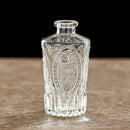 Vintage relief clear crystal glass vase living room hydroponic decanter by Decorbites
