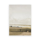 Vintage summer landscape peony ink sketch bedroom wall art by Decorbites