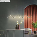 GobekUsa W-Shaped LED Pendant Light Fixture: Stylish Artistic Metal Island Light for Dining Room