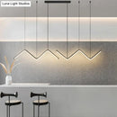 GobekUsa W-Shaped LED Pendant Light Fixture: Stylish Artistic Metal Island Light for Dining Room