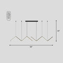 GobekUsa W-Shaped LED Pendant Light Fixture: Stylish Artistic Metal Island Light for Dining Room