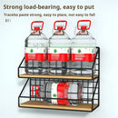 Industrial black and wood wall mounted shelves – kitchen storage basket by Decorbites
