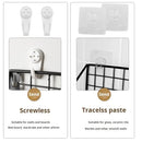 Industrial black and wood wall mounted shelves – kitchen storage basket by Decorbites