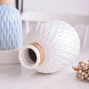 Modern white & gray water ripple plastic vase living room decor by Decorbites