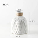 Modern white & gray water ripple plastic vase living room decor by Decorbites