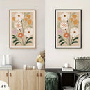 GobekUsa Watercolor Flower Posters Set: Botanical Canvas Art
