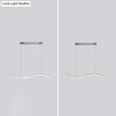 GobekUsa Wavy K9 Crystal LED Pendant Lighting for Dining Room - Simplicity Island Ceiling Light