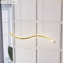 GobekUsa Wavy K9 Crystal LED Pendant Lighting for Dining Room - Simplicity Island Ceiling Light