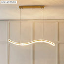 GobekUsa Wavy K9 Crystal LED Pendant Lighting for Dining Room - Simplicity Island Ceiling Light