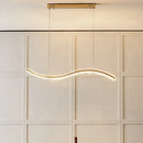 GobekUsa Wavy K9 Crystal LED Pendant Lighting for Dining Room - Simplicity Island Ceiling Light