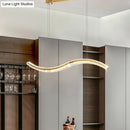 GobekUsa Wavy K9 Crystal LED Pendant Lighting for Dining Room - Simplicity Island Ceiling Light