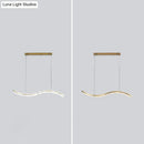 GobekUsa Wavy K9 Crystal LED Pendant Lighting for Dining Room - Simplicity Island Ceiling Light