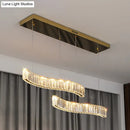 GobekUsa Wavy Prismatic Crystal LED Pendant Lamp for Restaurants in Brass Finish