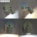 GobekUsa White Cylinder LED Wall Sconce Lamp for Bedside - Simple Style Metal Light Fixture in Warm/White Light