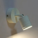 GobekUsa White Cylinder LED Wall Sconce Lamp for Bedside - Simple Style Metal Light Fixture in Warm/White Light