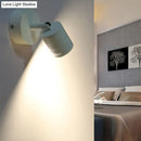 GobekUsa White Cylinder LED Wall Sconce Lamp for Bedside - Simple Style Metal Light Fixture in Warm/White Light