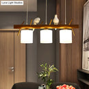 GobekUsa White Glass LED Pendant Light with Resin Bird - Cylinder Restaurant Island Hanging Fixture