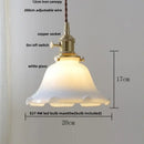GobekUsa White Glass LED Pendant Lights with Walnut Wood Details