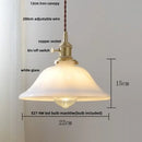 GobekUsa White Glass LED Pendant Lights with Walnut Wood Details
