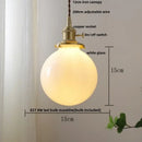 GobekUsa White Glass LED Pendant Lights with Walnut Wood Details